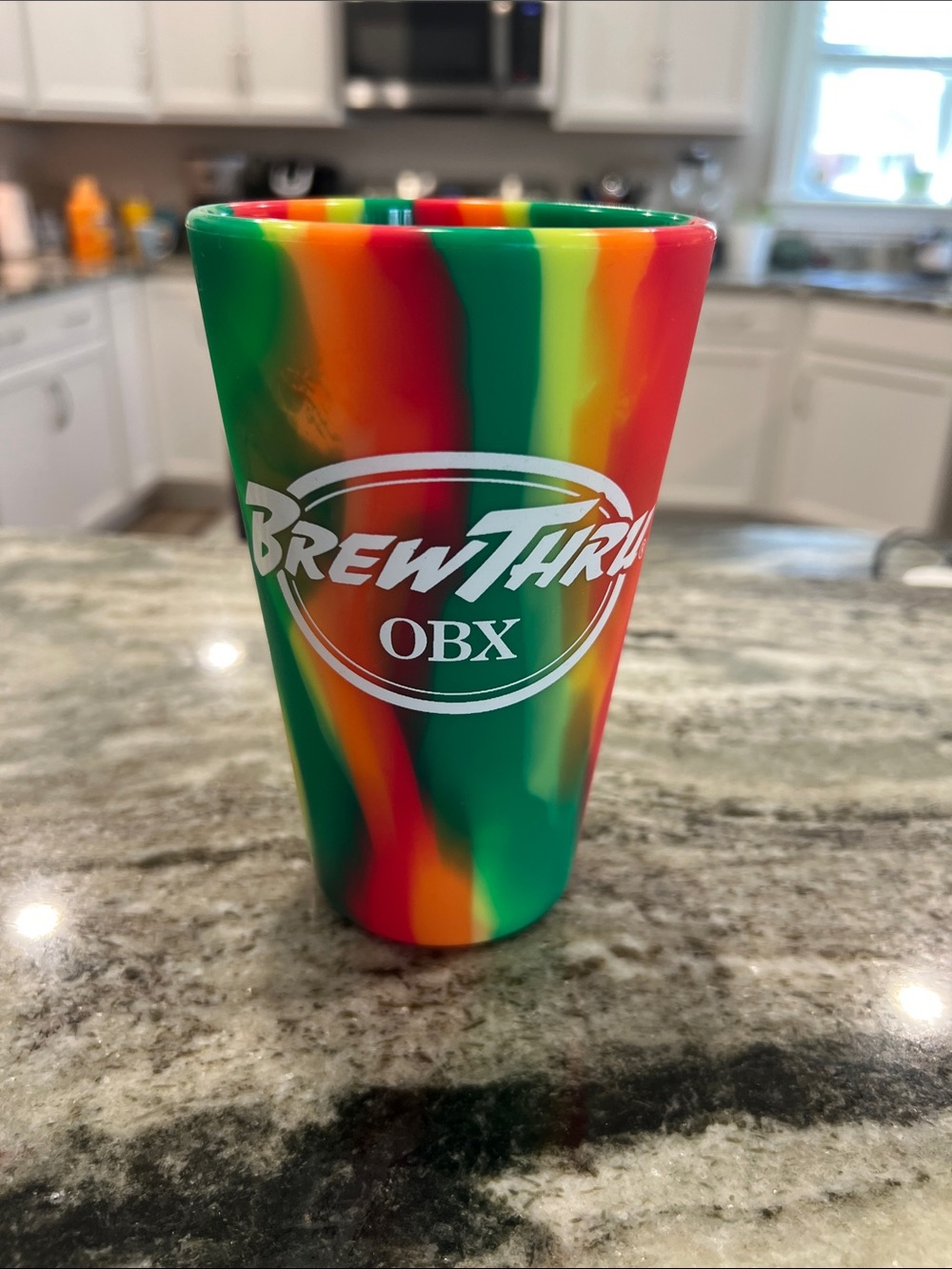 Brew Thru OBX Multicolor Silicone Tumbler - Green/Red/Yellow